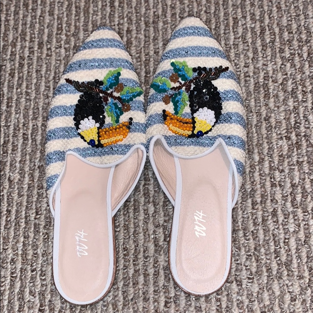 Anthropologie Sequined Slides